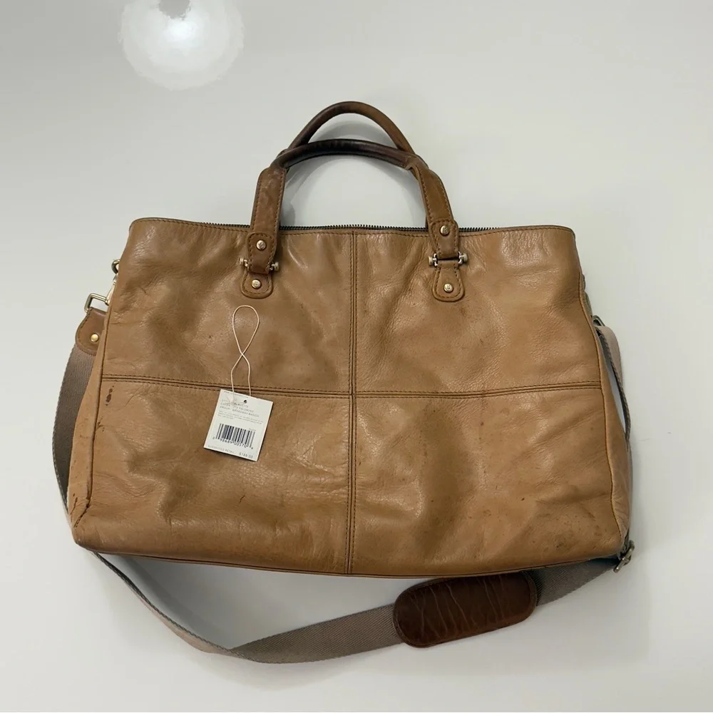 Liz Claiborne Tan Leather Briefcase